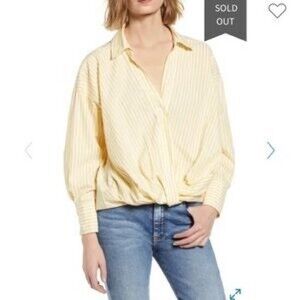 NWOT Stateside Poplin Twist Front Shirt - Oversized Size L